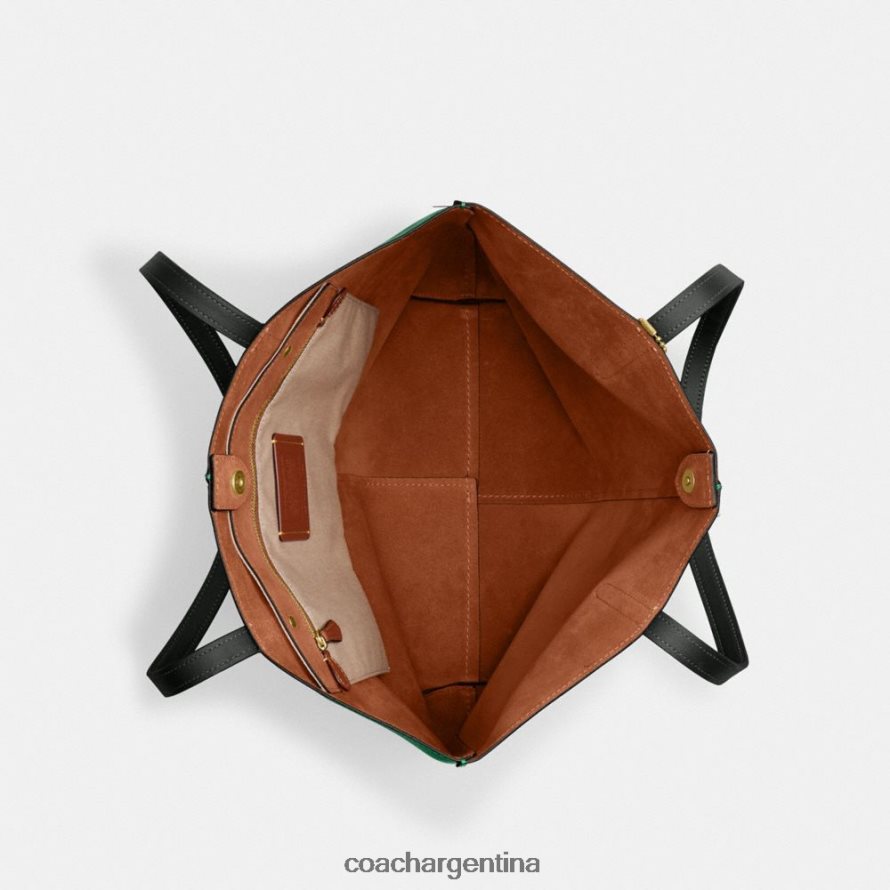 Coach mujer bolso tote nomad con bloques de color b4/verde múltiple L82882301