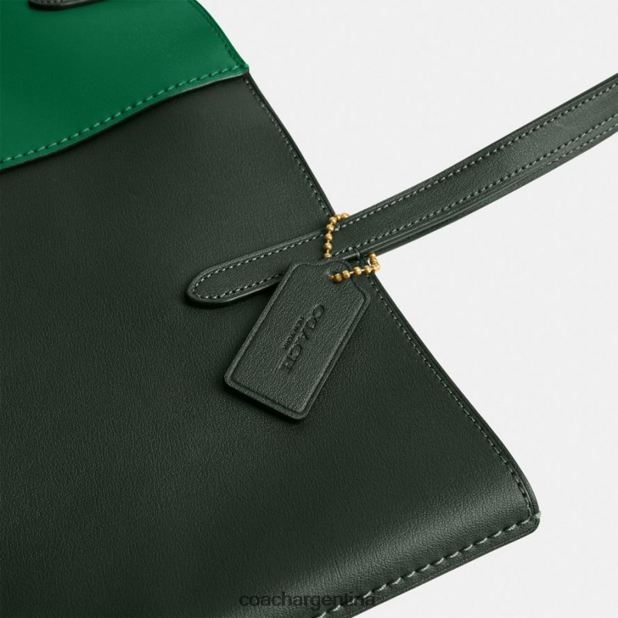 Coach mujer bolso tote nomad con bloques de color b4/verde múltiple L82882301