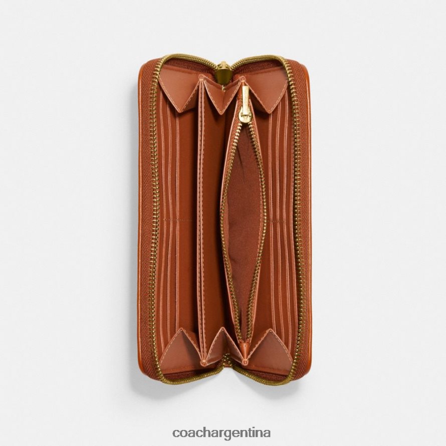 Coach mujer Cartera con cremallera en forma de acordeón de disney x coach en jacquard textil característico con parches b4/cacao bruñido amb L82882326