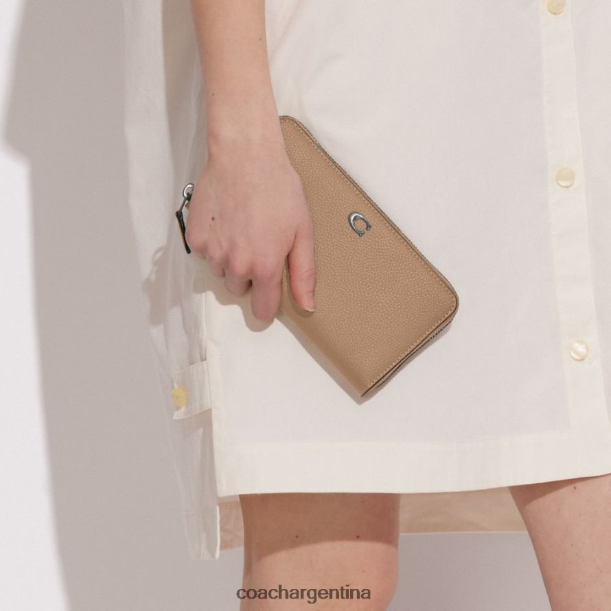 Coach mujer cartera tipo acordeón con cremallera lh/gris pardo L82882323