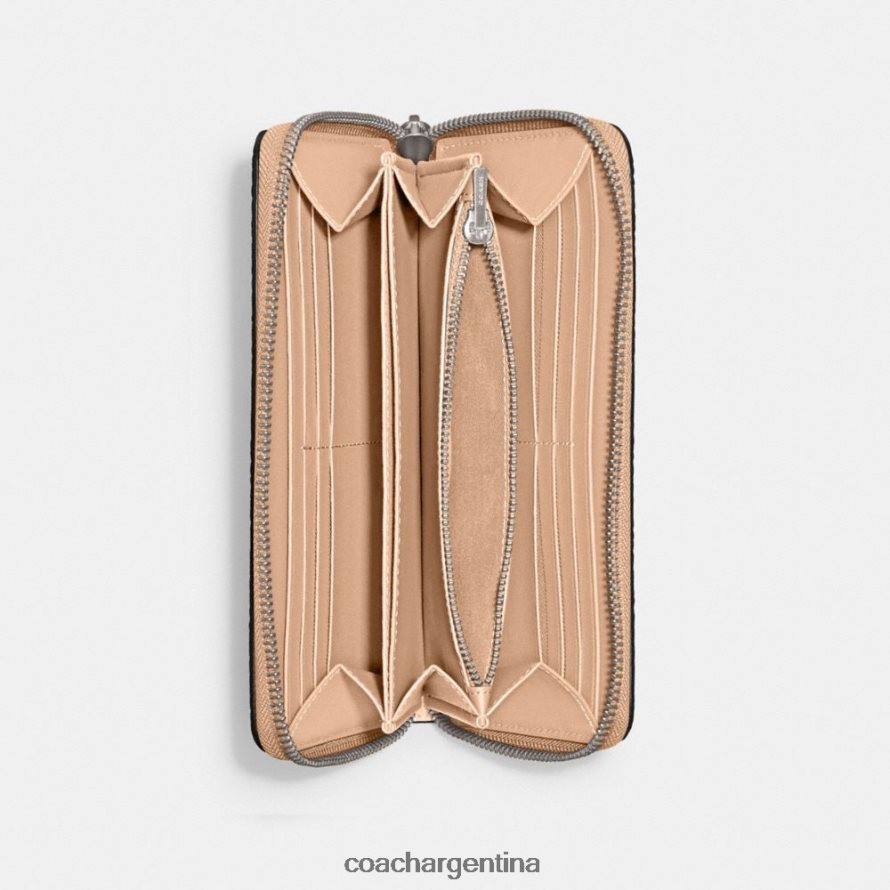 Coach mujer cartera tipo acordeón con cremallera lh/pulido L82882319