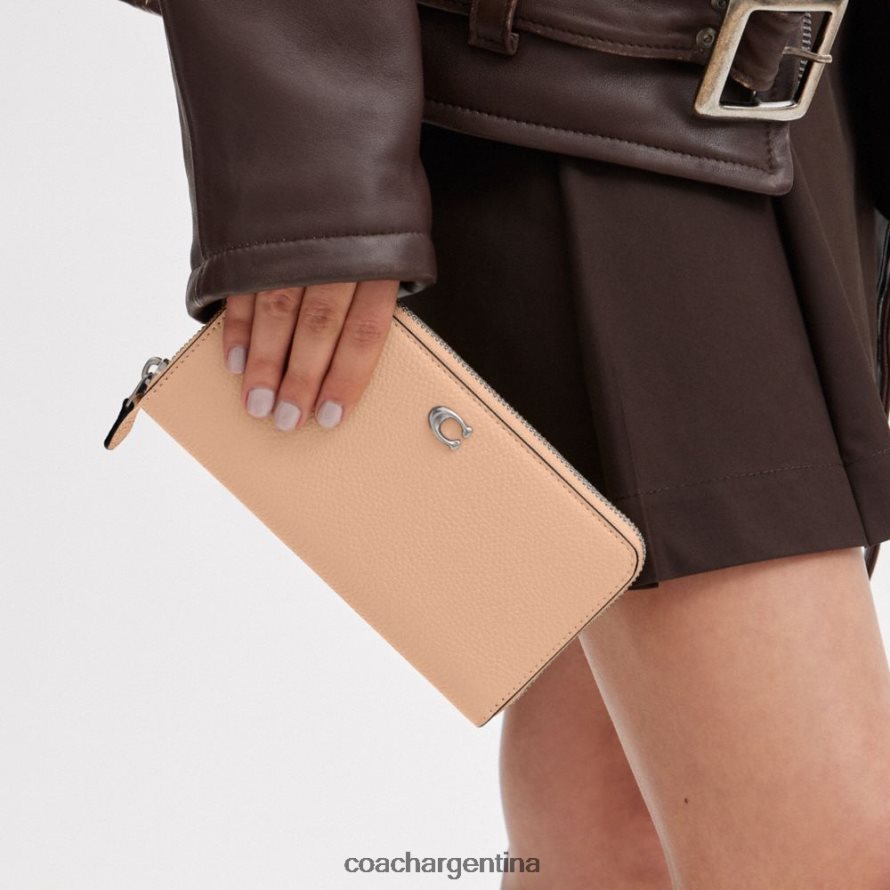 Coach mujer cartera tipo acordeón con cremallera lh/pulido L82882319