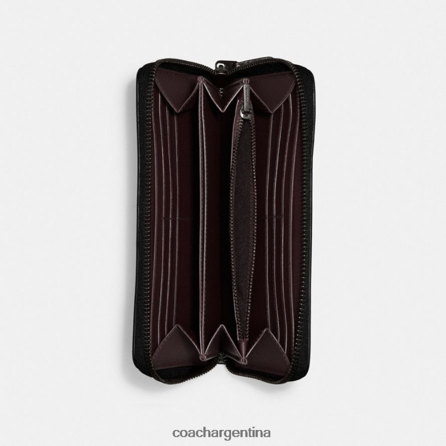 Coach mujer cartera tipo acordeón con cremallera v5/negro L82882327