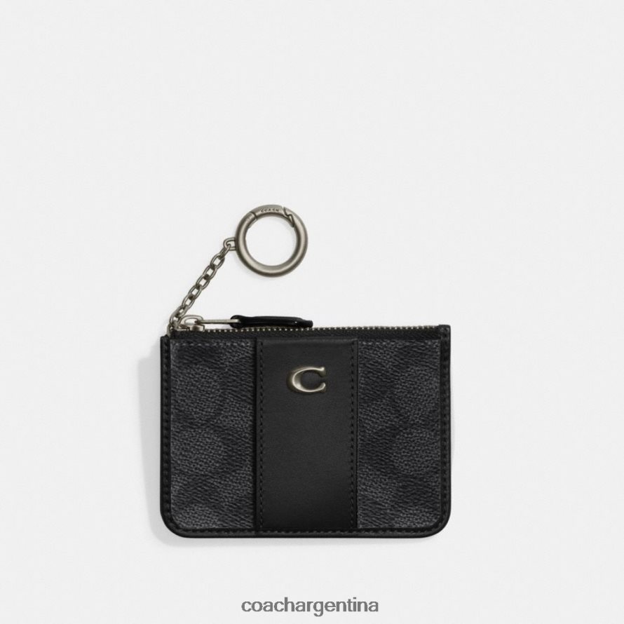Coach mujer Portadocumentos mini ajustado en lona de firma mw/carbón/negro L82882330