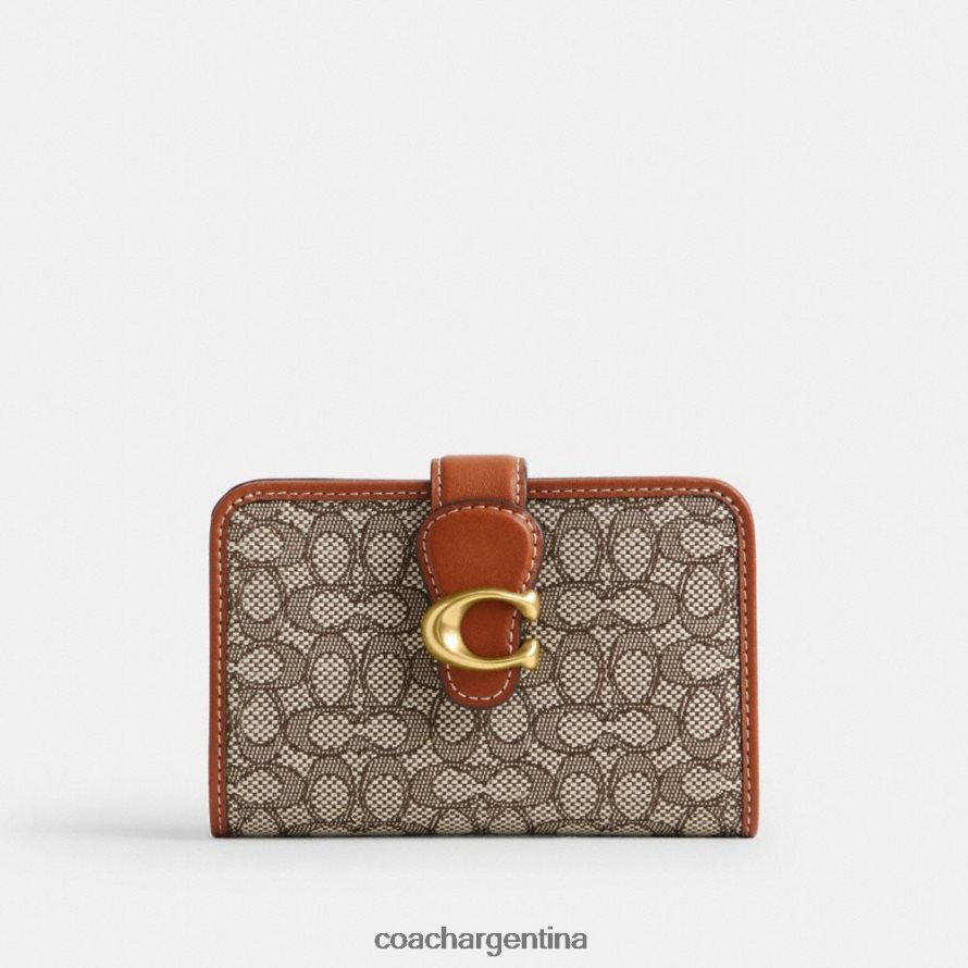 Coach mujer cartera mediana tabby de micro jacquard de firma b4/cacao bruñido amb L82882331