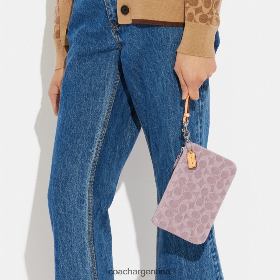 Coach mujer pulsera pequeña en denim característico izq/púrpura pálido L82882365