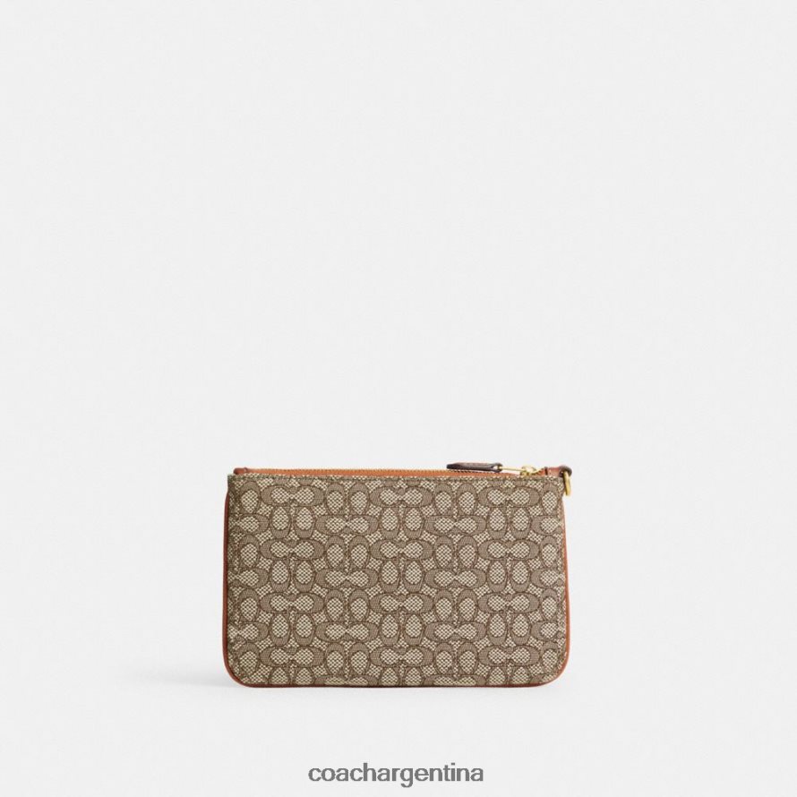 Coach mujer pulsera pequeña en jacquard con micro firma b4/cacao bruñido amb L82882362