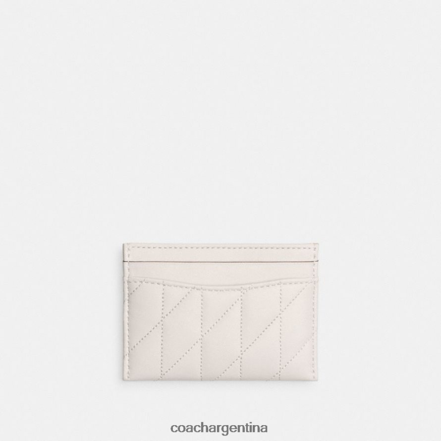 Coach mujer tarjetero con acolchado de almohada b4/tiza L82882377