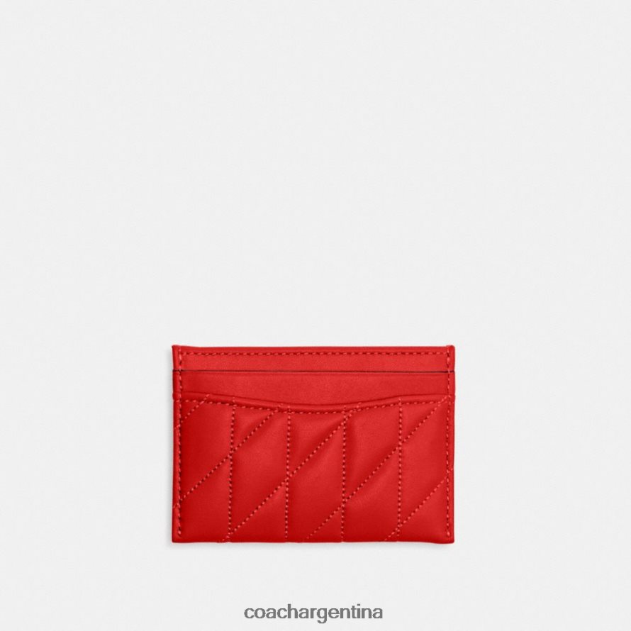 Coach mujer tarjetero con acolchado de almohada izq/rojo deportivo L82882367