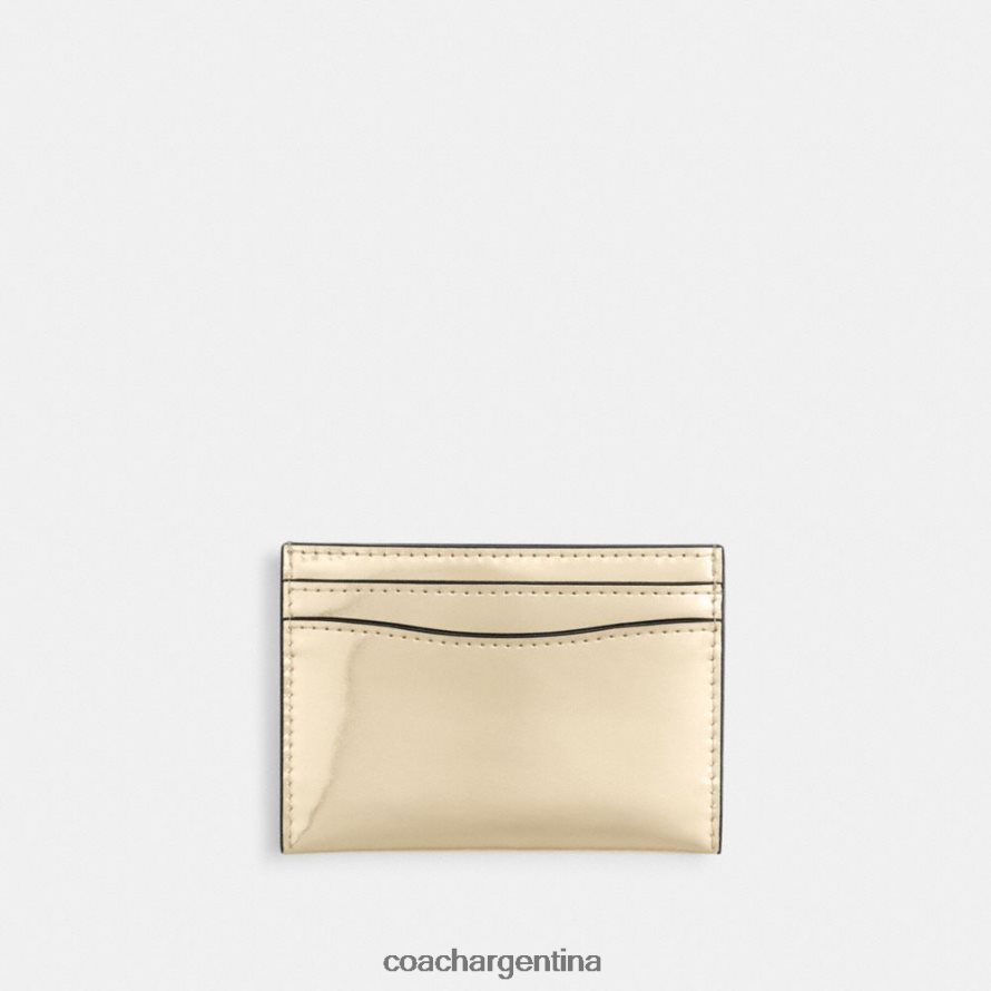 Coach mujer tarjetero esencial en plateado metalizado b4/oro L82882372