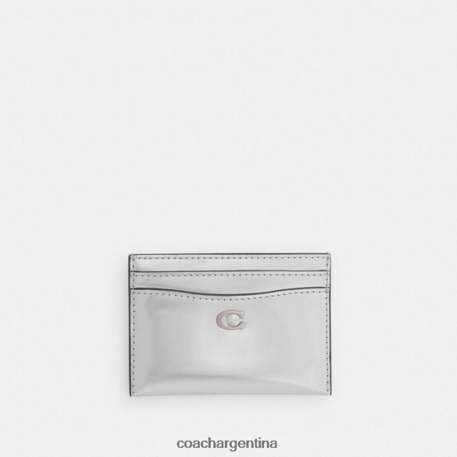 Coach mujer tarjetero esencial en plateado metalizado izq/plata L82882378
