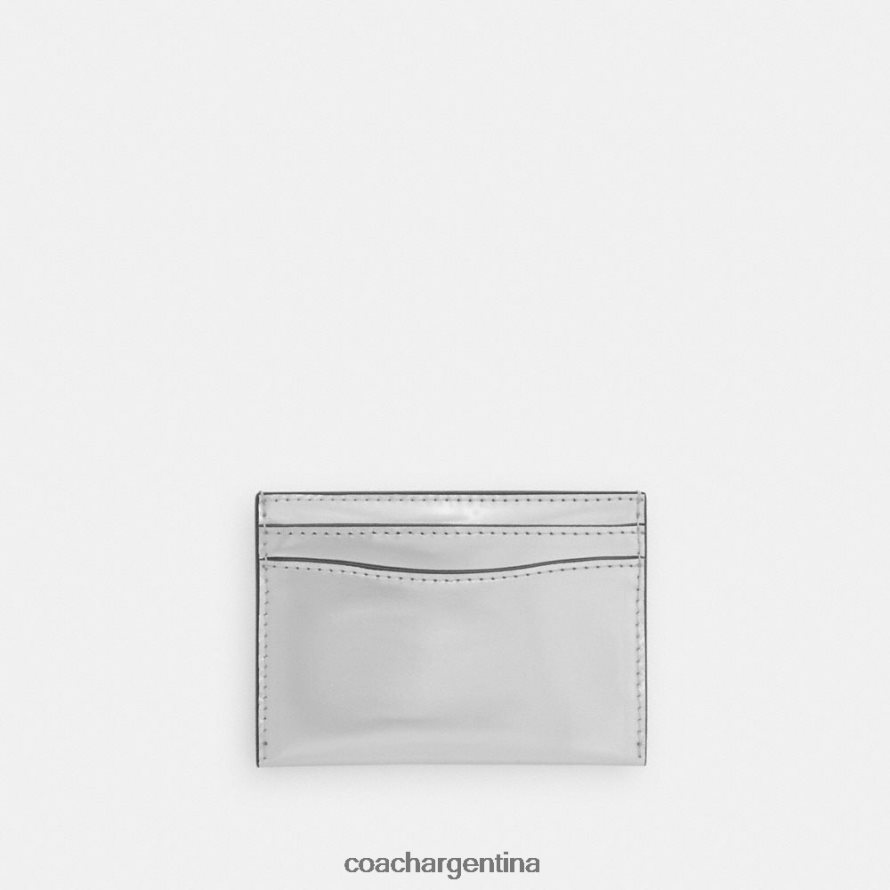 Coach mujer tarjetero esencial en plateado metalizado izq/plata L82882378