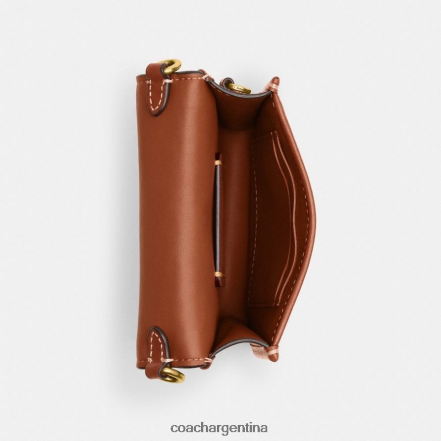 Coach mujer bandolera para teléfono en jacquard con micro firma b4/cacao bruñido amb L82882386