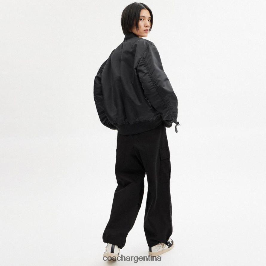 Coach mujer pantalones tipo cargo negro L82882501