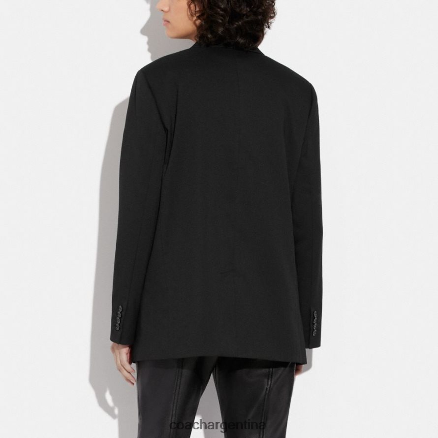 Coach mujer blazer relajado con forro exclusivo negro L82882469