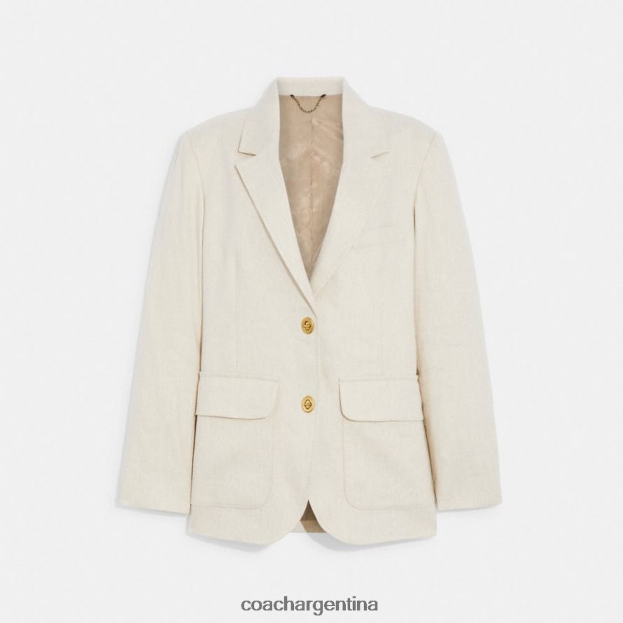 Coach mujer blazer relajado de verano caqui L82882462