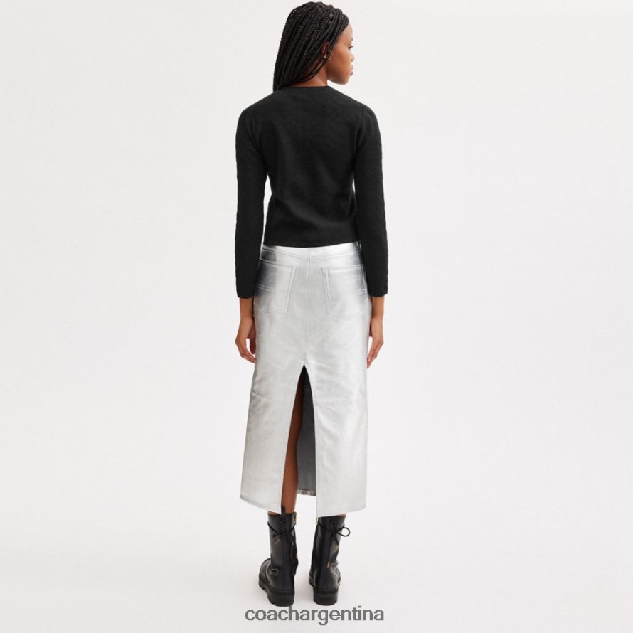 Coach mujer cárdigan corto de punto característico negro L82882452