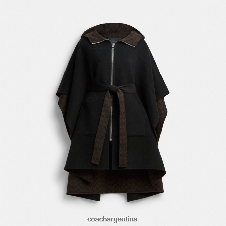 Coach mujer capa de doble cara negro L82882451