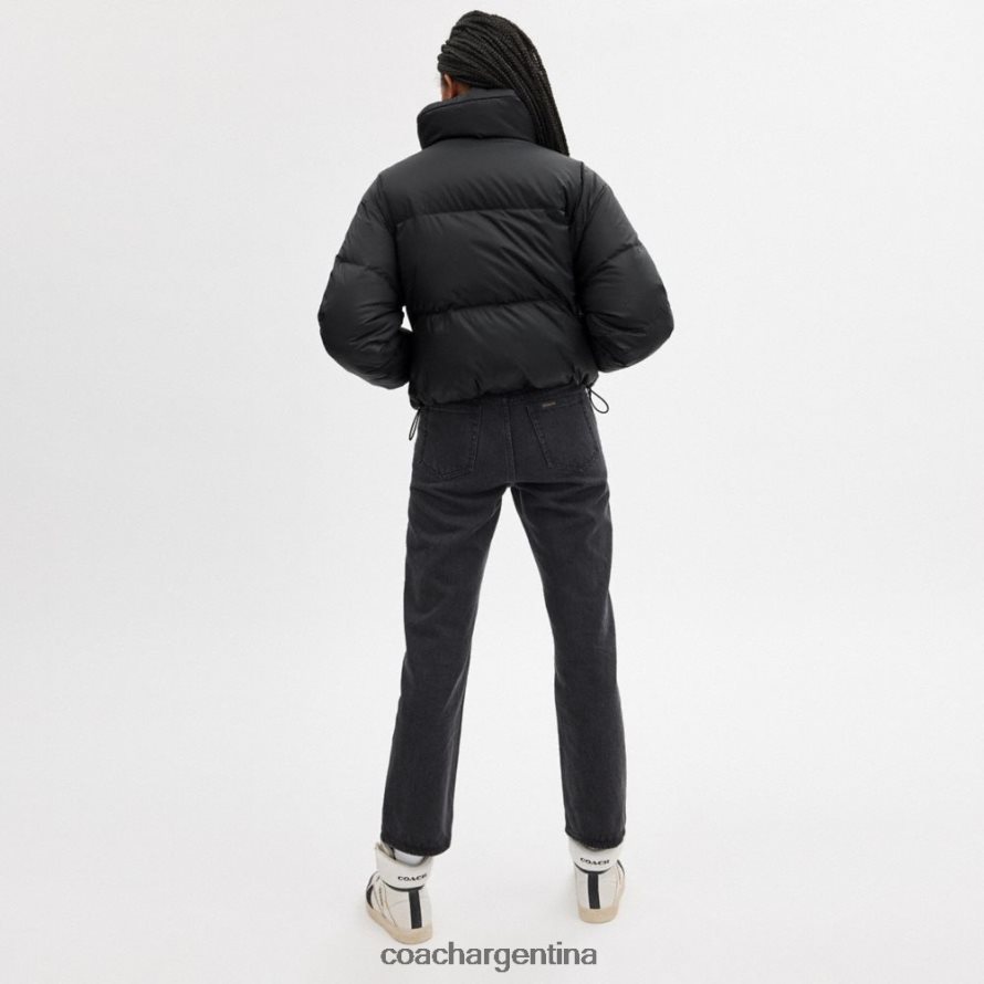 Coach mujer chaqueta acolchada recortada negro L82882440