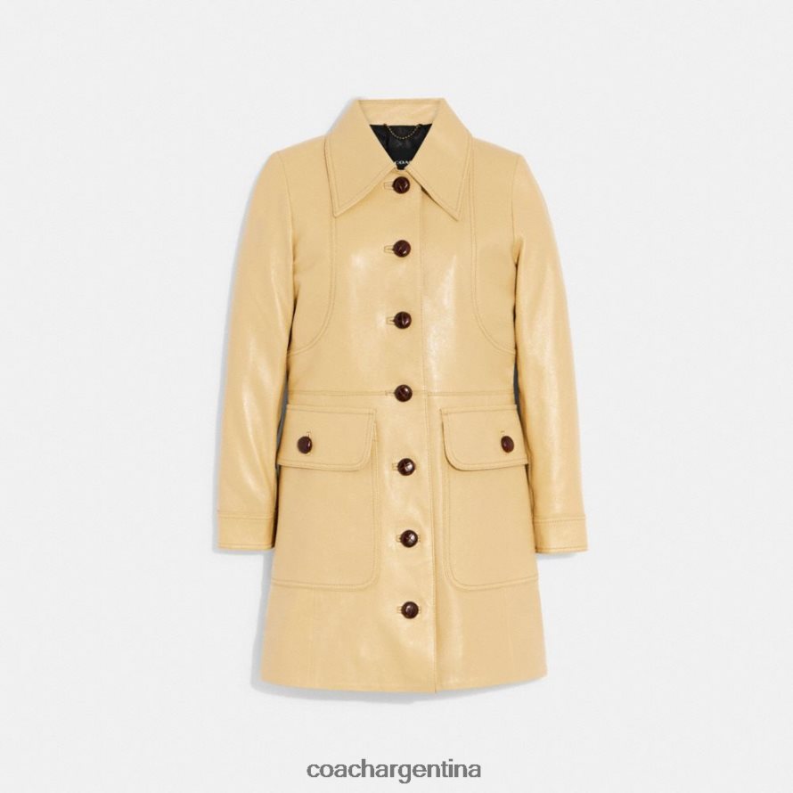 Coach mujer gabardina de cuero broncearse L82882466