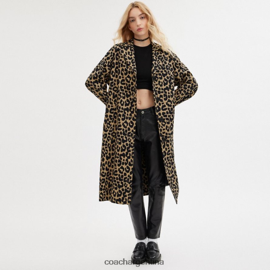 Coach mujer gabardina oversize de leopardo leopardo L82882437