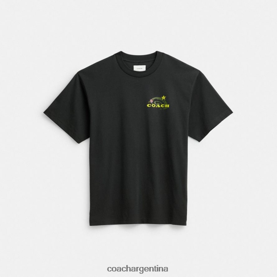 Coach mujer camiseta de entrenador cósmico negro múltiple. L82882475