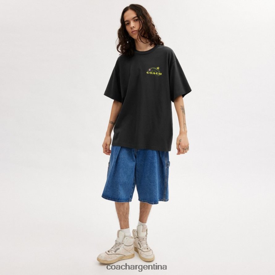 Coach mujer camiseta de entrenador cósmico negro múltiple. L82882475