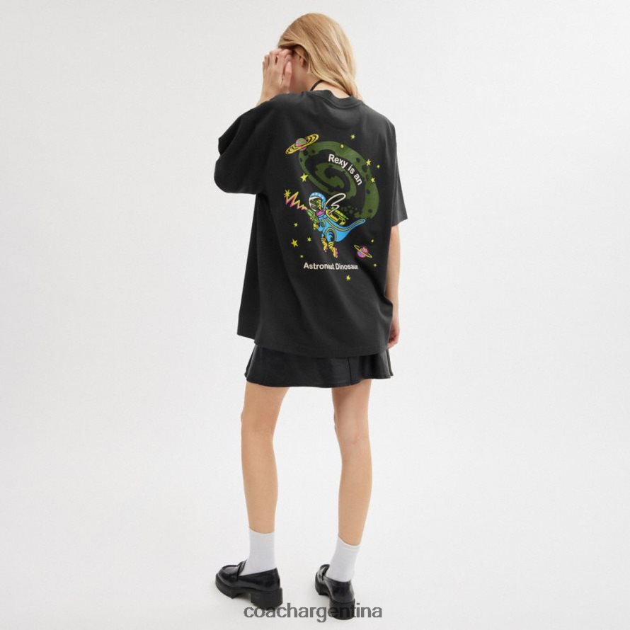 Coach mujer camiseta de entrenador cósmico negro múltiple. L82882475