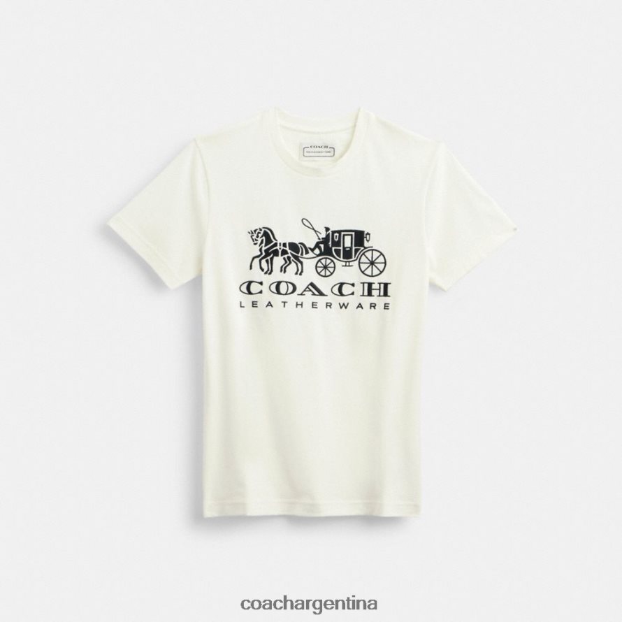 Coach mujer camiseta del caballo y el carruaje blanco. L82882493