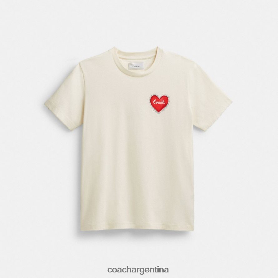 Coach mujer camiseta del corazon blanco. L82882470