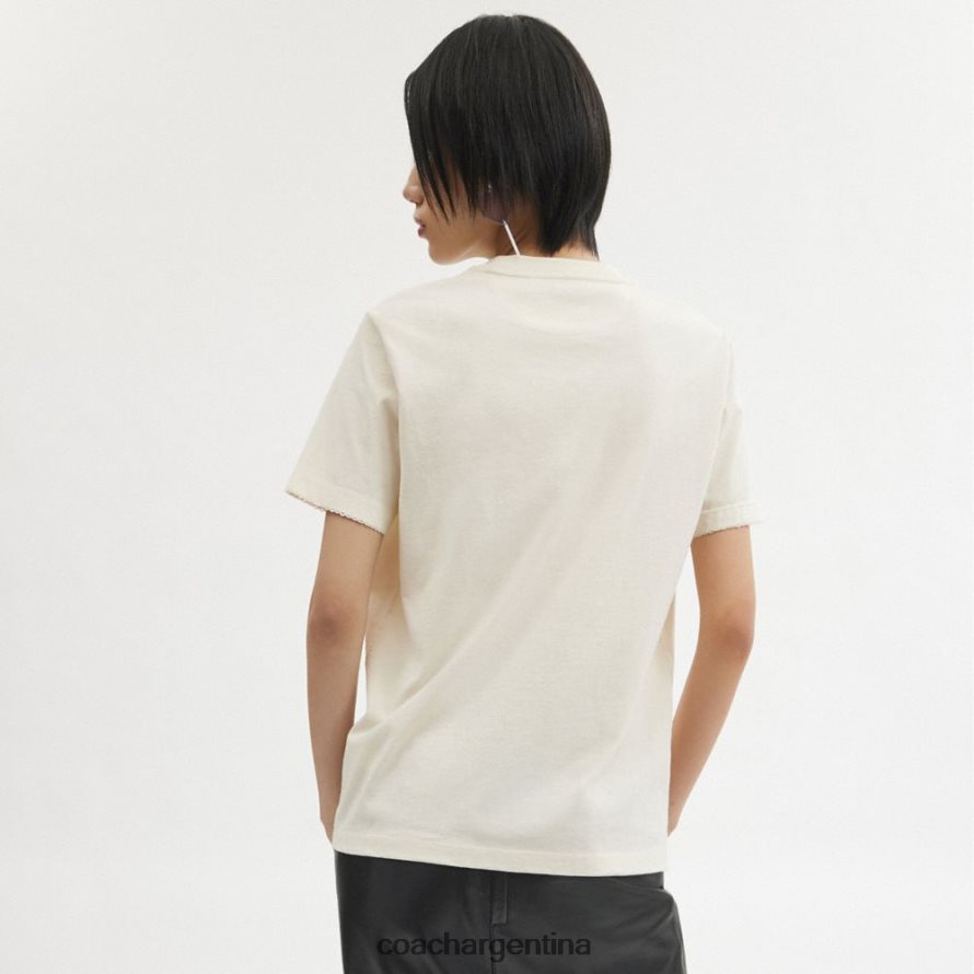 Coach mujer camiseta del corazon blanco. L82882470