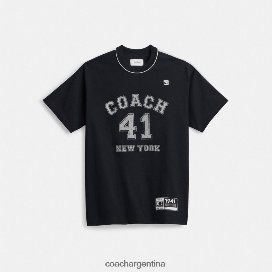 Coach mujer camiseta universitaria con adornos negro L82882485