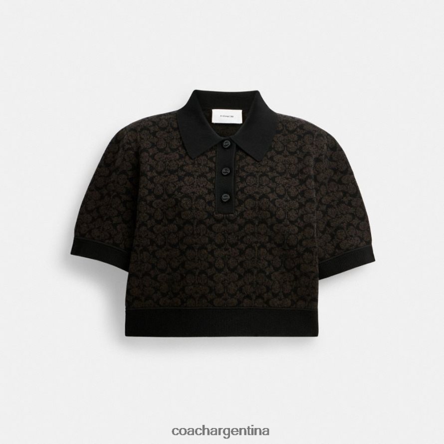 Coach mujer polo deportivo corto marrón L82882498