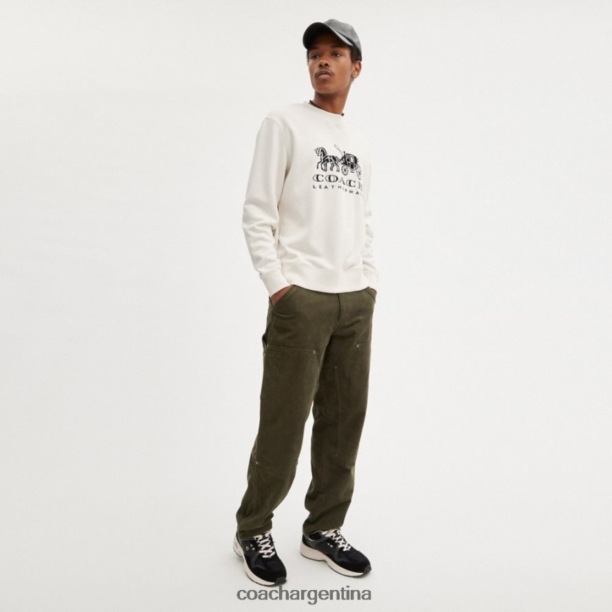 Coach mujer sudadera con cuello redondo de caballo y carruaje tiza L82882495