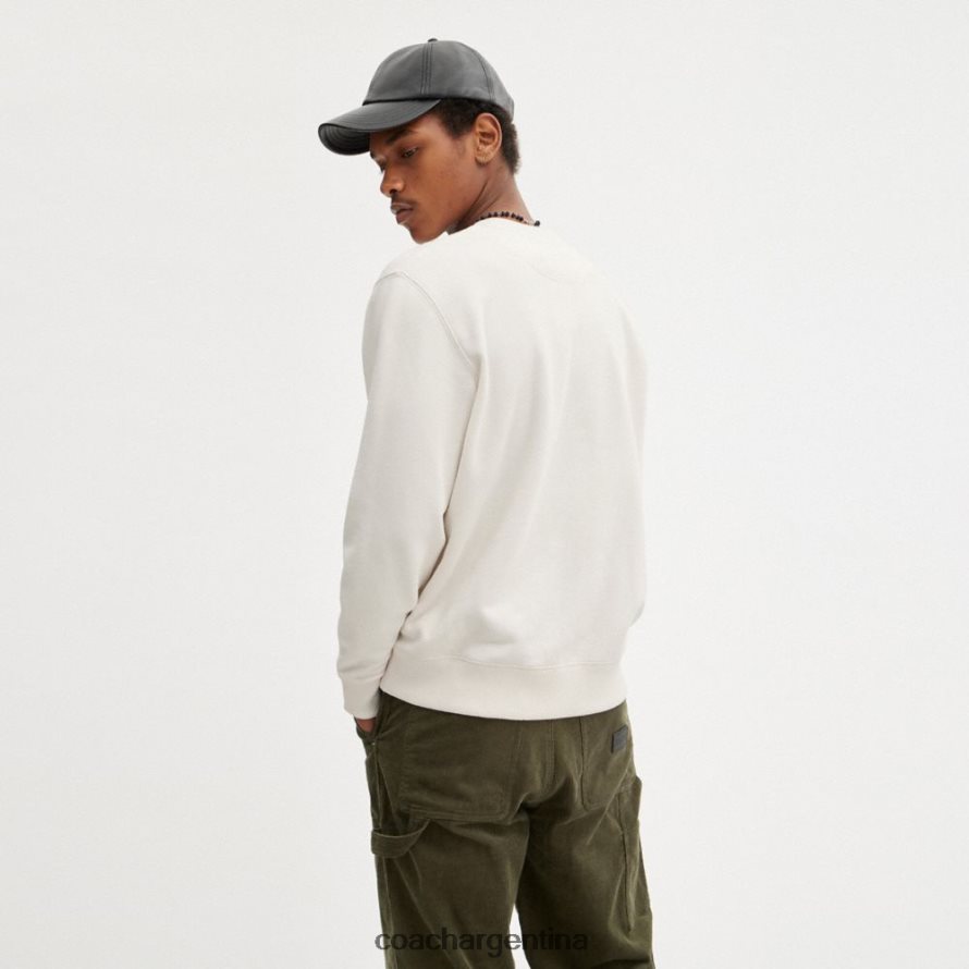 Coach mujer sudadera con cuello redondo de caballo y carruaje tiza L82882495