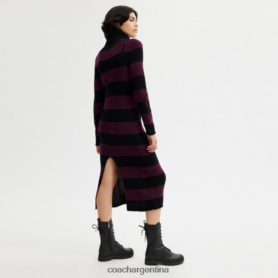 Coach mujer vestido suéter desgastado New York Apple negro múltiple. L82882489