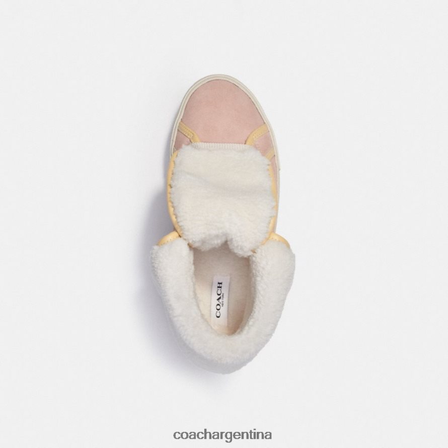 Coach mujer Zapatilla de deporte con plataforma alta y plegable Citysole crema de vainilla/rubor pálido L82882428