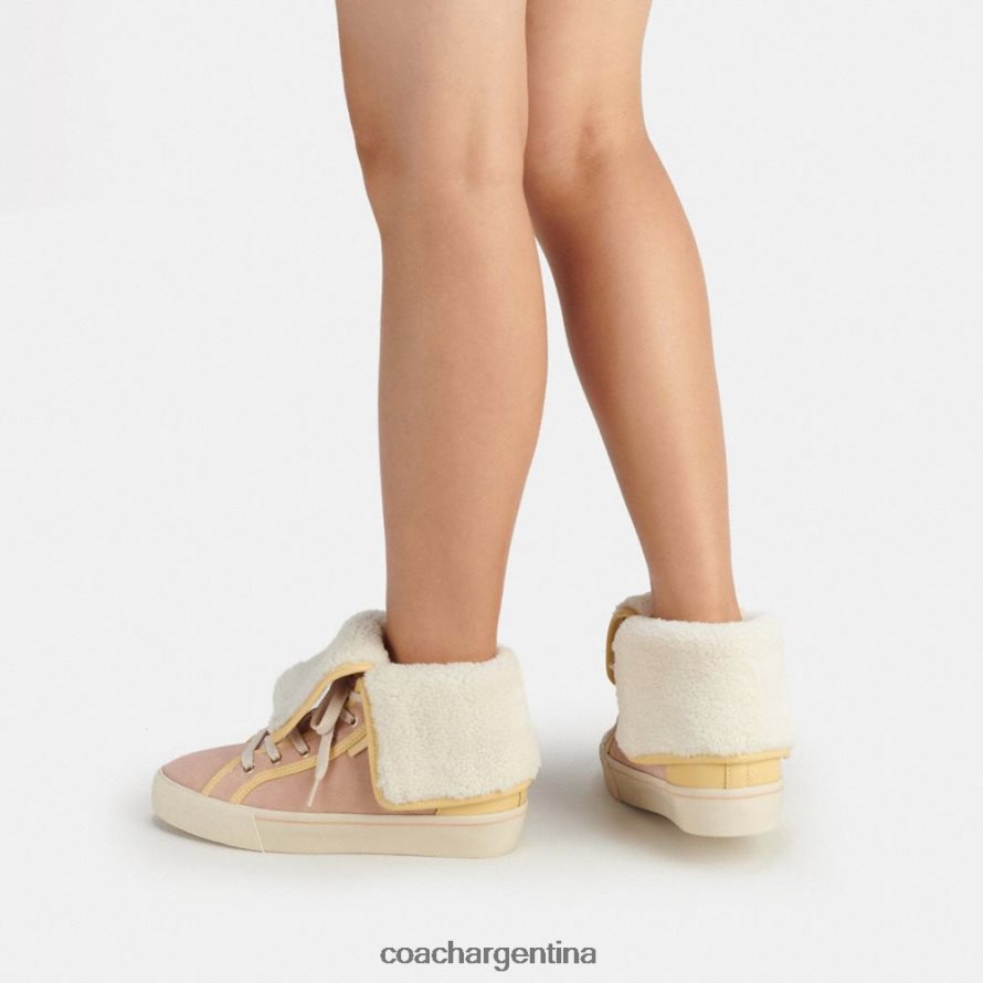 Coach mujer Zapatilla de deporte con plataforma alta y plegable Citysole crema de vainilla/rubor pálido L82882428