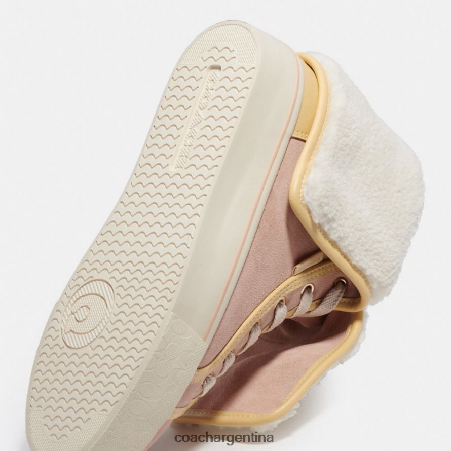 Coach mujer Zapatilla de deporte con plataforma alta y plegable Citysole crema de vainilla/rubor pálido L82882428