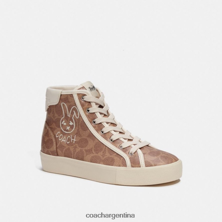 Coach mujer Zapatillas altas con plataforma Citysole del Año Nuevo Lunar en lona exclusiva con conejo broncearse L82882427