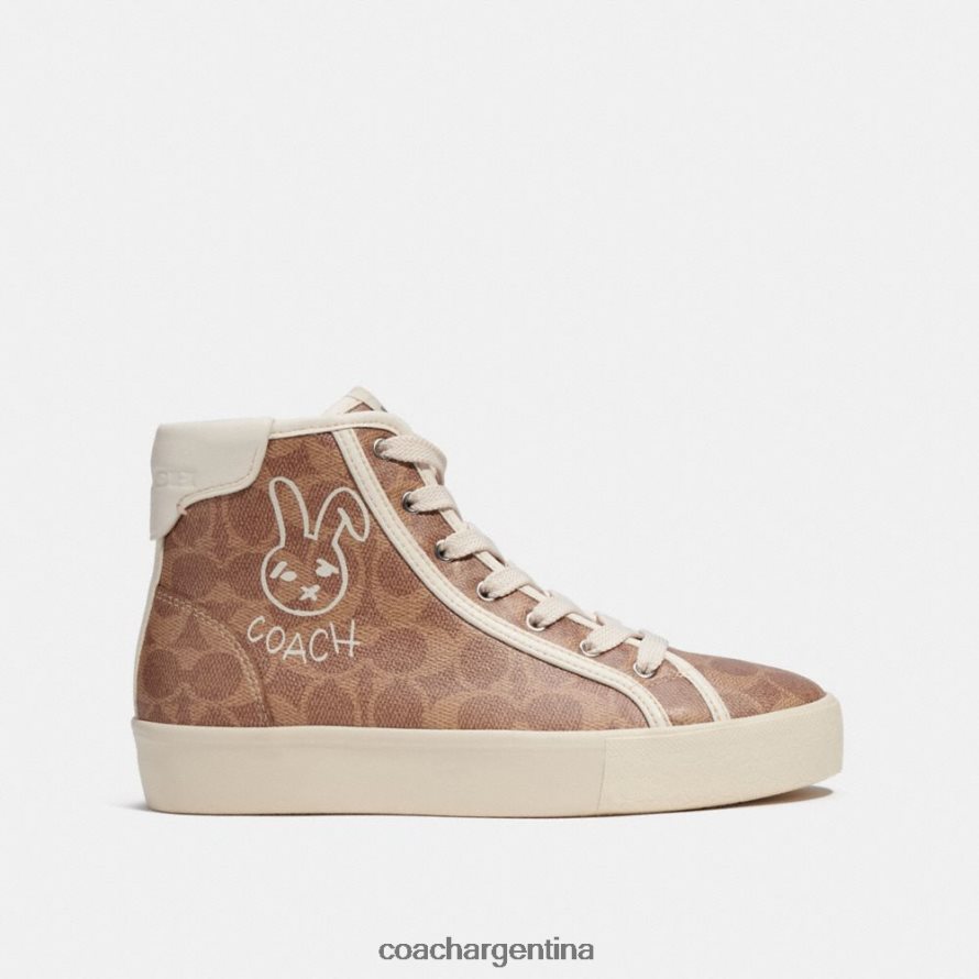 Coach mujer Zapatillas altas con plataforma Citysole del Año Nuevo Lunar en lona exclusiva con conejo broncearse L82882427