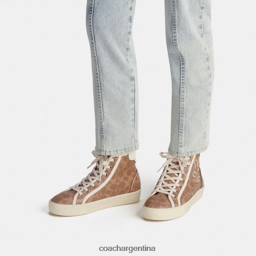 Coach mujer Zapatillas altas con plataforma Citysole del Año Nuevo Lunar en lona exclusiva con conejo broncearse L82882427