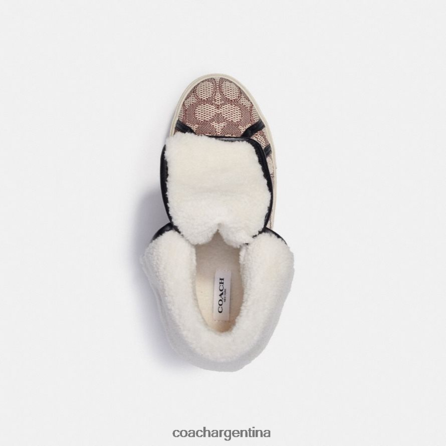 Coach mujer Zapatillas altas con plataforma plegable y diseño jacquard exclusivo Citysole cacao/negro L82882429