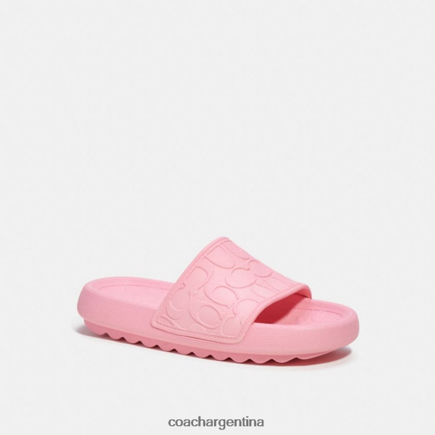 Coach mujer diapositiva deportiva en la firma flor rosa L82882421