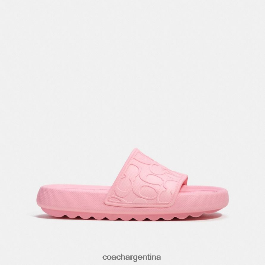 Coach mujer diapositiva deportiva en la firma flor rosa L82882421