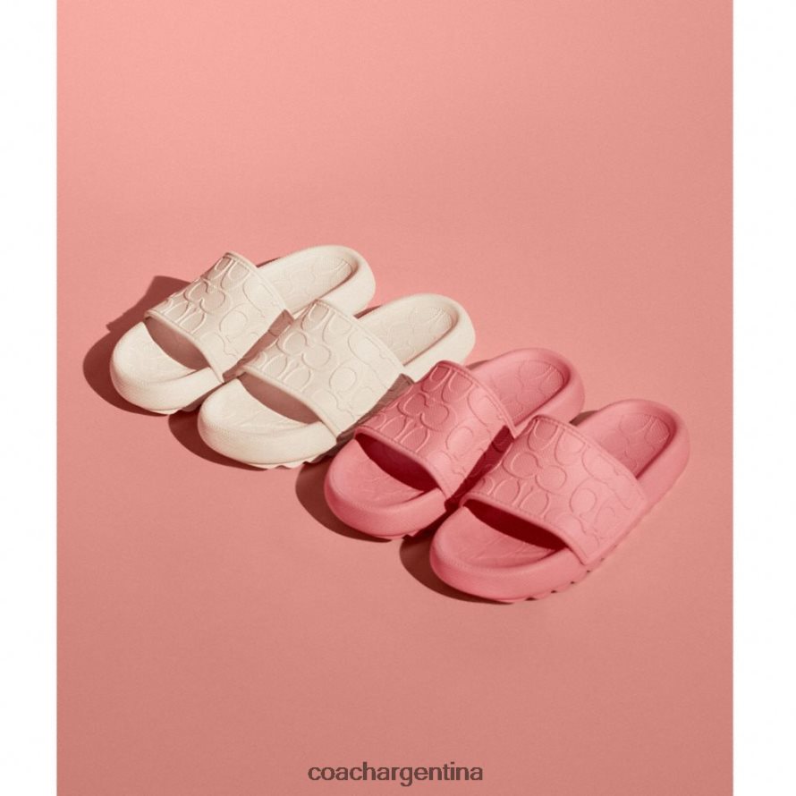 Coach mujer diapositiva deportiva en la firma flor rosa L82882421