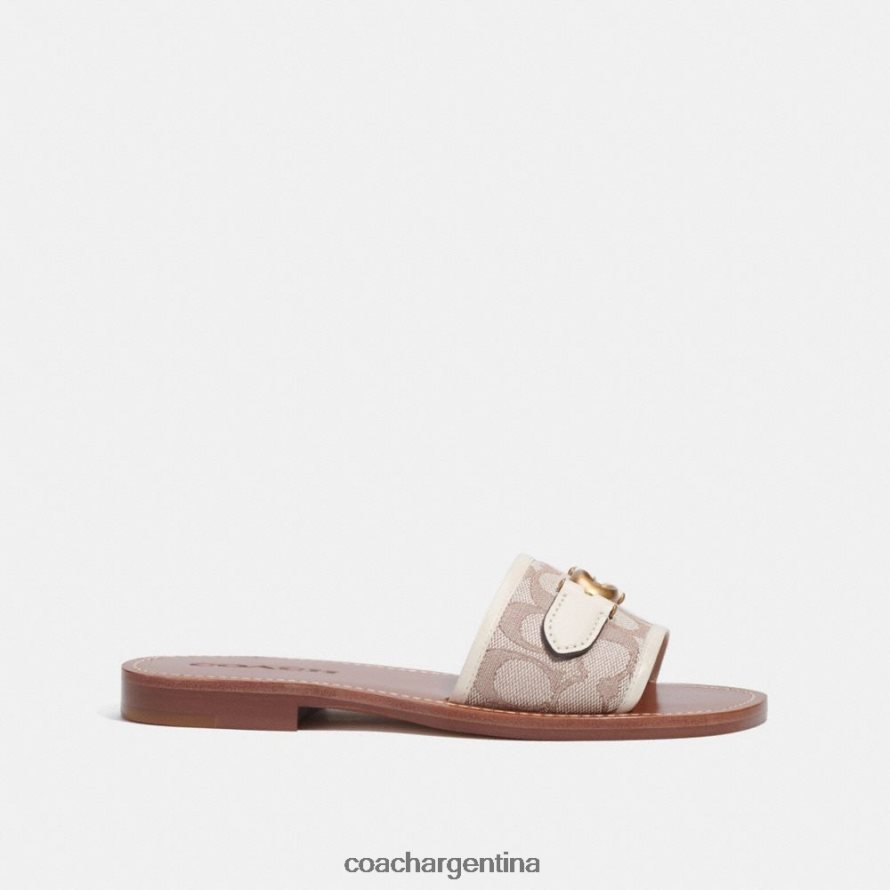 Coach mujer sandalia ina en jacquard característico piedra/tiza L82882422