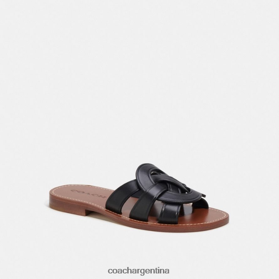 Coach mujer sandalia isa negro L82882426