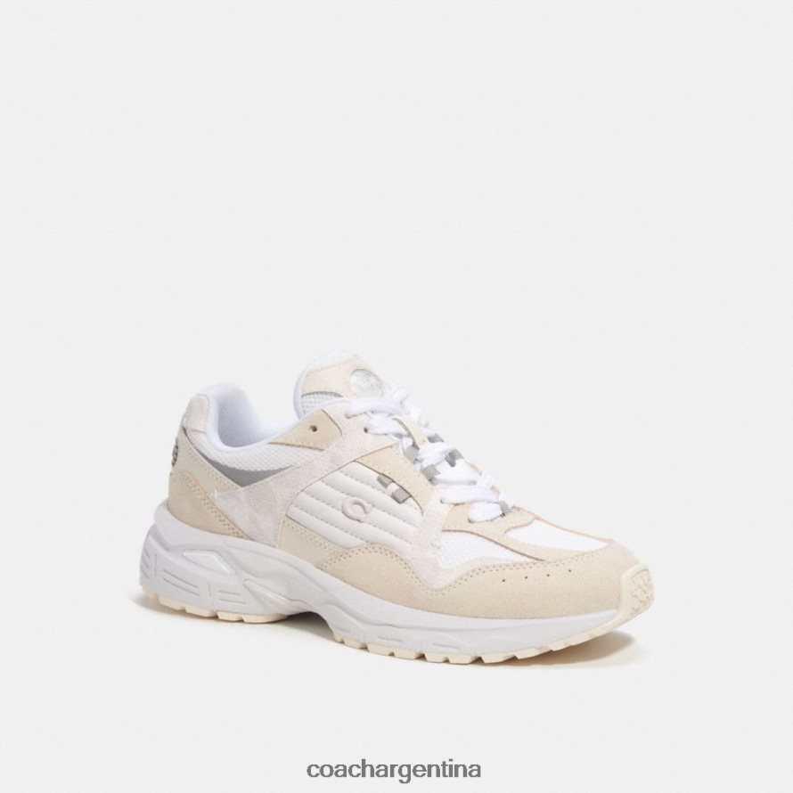 Coach mujer Zapatilla c301 con lona distintiva. tiza/blanco L82882402