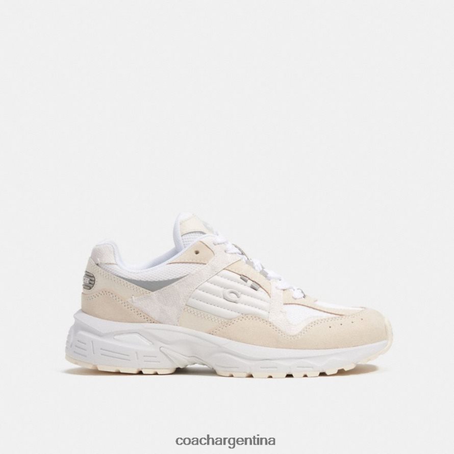 Coach mujer Zapatilla c301 con lona distintiva. tiza/blanco L82882402